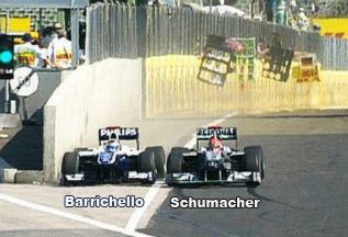 Schumacher pede desculpas a Barrichello