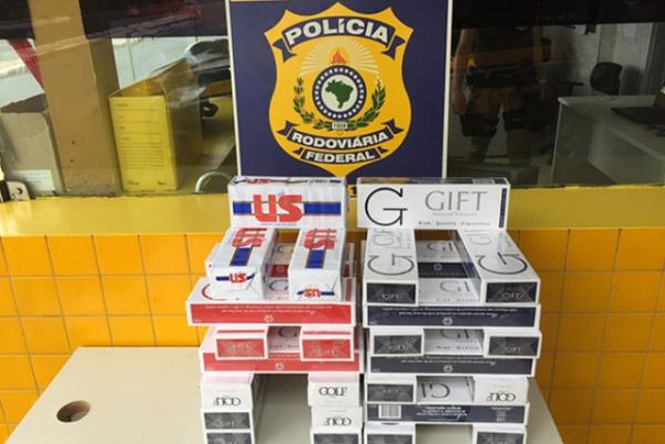 Pol&iacute;cia Rodovi&aacute;ria Federal apreende cigarros paraguaios em Floriano.(Imagem:portalf5)