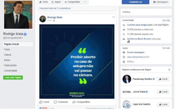 Rodrigo Maia diz que proibição de aborto em caso de estupro