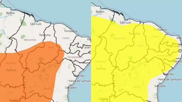 Inmet emite alertas de baixa umidade no Piau&iacute;.(Imagem:Inmet)
