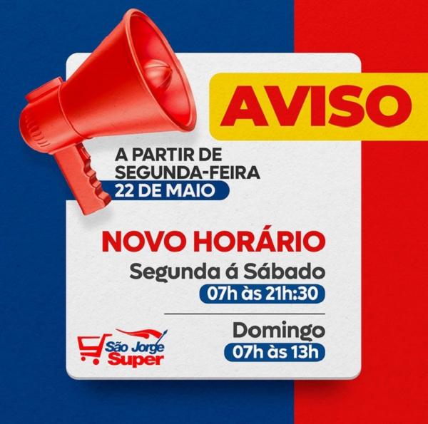 São Jorge Super amplia horário de funcionamento em Floriano