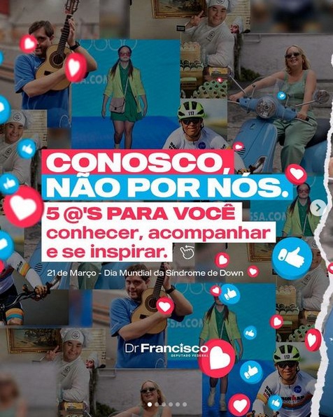 Dr. Francisco Costa é parceiro de campanha em defesa dos direitos das pessoas com Síndrome de Down