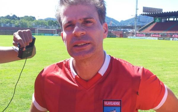 Atacante T&uacute;lio Maravilha n&atilde;o marca em sua estreia pelo Vilavelhense.(Imagem:Eduardo Dias/Globoesporte.com)