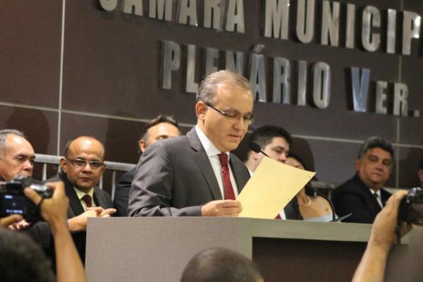 Firmino Filho (PSDB) tomou posse para o seu quarto mandato como prefeito de Teresina em 2016.(Imagem: Samantha Ara&uacute;jo/G1)