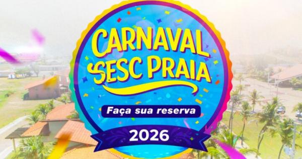 Carnaval no Sesc Praia 2026 ? garanta já o seu pacote(Imagem:Divulgação)