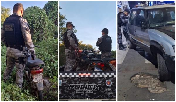Plant&atilde;o da Pol&iacute;cia Militar de Floriano recupera ve&iacute;culos furtados e identifica suspeito.(Imagem:Reprodu&ccedil;&atilde;o/Instagram)