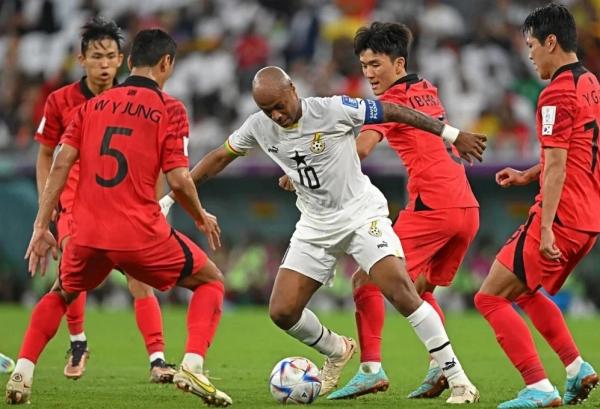 Em jogo frenético, Gana vence Coreia do Sul e soma primeiros pontos na Copa