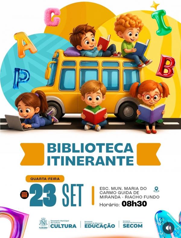 Biblioteca Itinerante leva livros e incentivo à leitura para escola no bairro Riacho Fundo