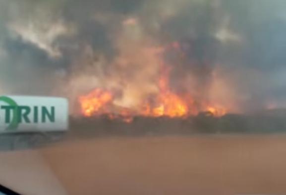 Incêndio em lixão afeta moradores na cidade de Canto do Buriti