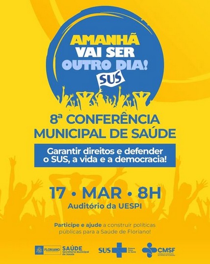 Floriano sediará a 8ª Conferência Municipal de Saúde na próxima sexta-feira (17)