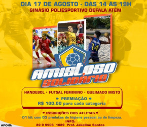 Amistoso Solidário acontece neste sábado em Floriano