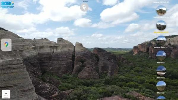 Passeio virtual e imersivo mostra paisagens do Parque Nacional Serra da Capivara em 360&deg; (Imagem:Reprodu&ccedil;&atilde;o)