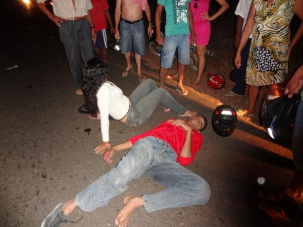 Animais na pista provocam acidente na PI 05.(Imagem:FlorianoNews)