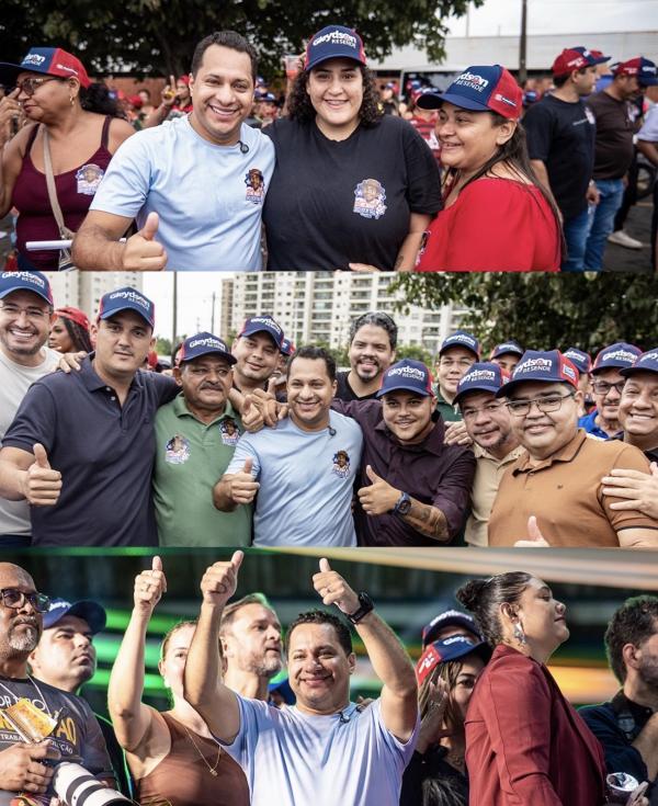 Gleydson Resende arrasta multidão no lançamento da pré-candidatura de Orleans Brandão em São Luís(Imagem:Divulgação)