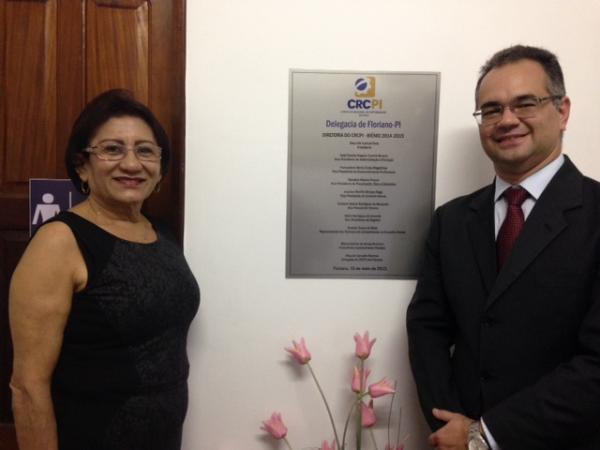 A conselheira Solimar Ara&uacute;jo e Elias Caddah.(Imagem:Assessoria)