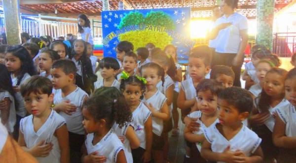 Atividades alusivas &agrave; Semana da P&aacute;tria iniciaram na Escola Pequeno Pr&iacute;ncipe.(Imagem:EPP)