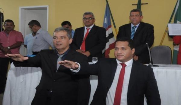 Gleydson Resende (PCdoB), e seu vice Jos&eacute; Augusto Alves(Imagem:Bar&atilde;onet)