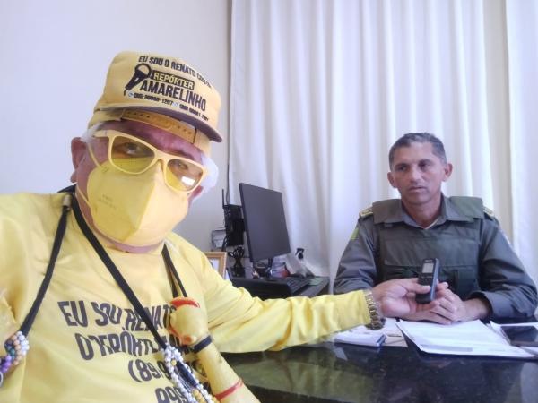 Tenente Coronel Inaldo Barros, Comandante do 3&deg; BPM de Floriano.(Imagem:FlorianoNews)