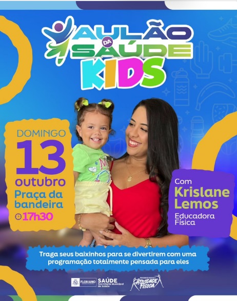Secretaria de Saúde de Floriano promove Aulão da Saúde Kids na Praça da Bandeira