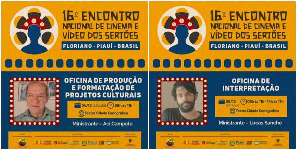 Inscri&ccedil;&otilde;es abertas para oficinas do 16&ordm; Encontro Nacional de Cinema e V&iacute;deo dos Sert&otilde;es(Imagem:Divulga&ccedil;&atilde;o)