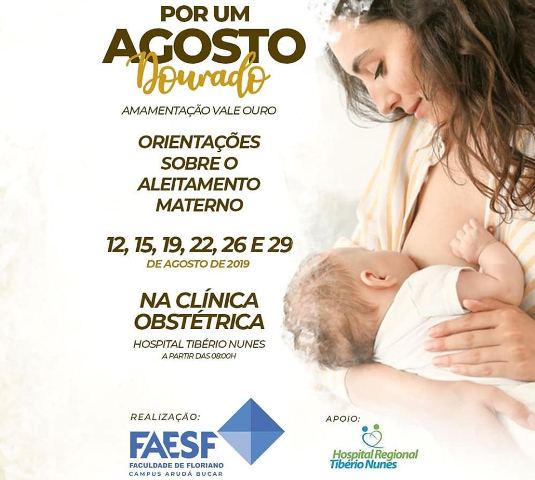 FAESF participa da campanha "Por um Agosto Dourado: Amamentação vale Ouro"