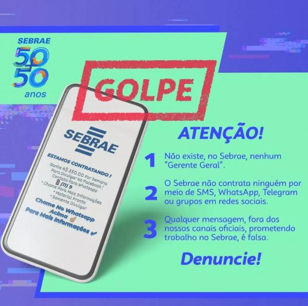  Comunicado do Sebrae(Imagem:Reprodu&ccedil;&atilde;o /Redes Sociais )