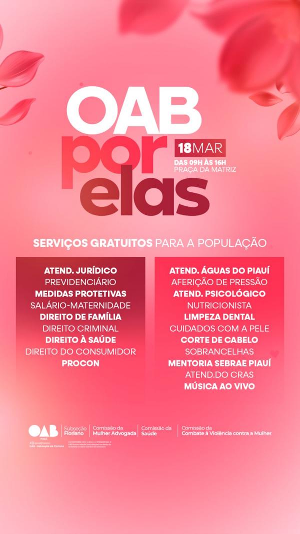 OAB Floriano promove a&ccedil;&atilde;o 