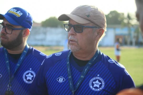  Pedro Manta, t&eacute;cnico do Parnahyba.(Imagem: Lucas Marinho / PHB )