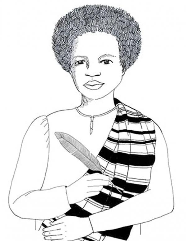 Ilustra&ccedil;&atilde;o de Esperan&ccedil;a Garcia produzida pelo instituto que leva seu nome, em Teresina.(Imagem:Reprodu&ccedil;&atilde;o/Instituto Esperan&ccedil;a Garcia)