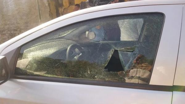Equipe de reportagem &eacute; assaltada e cinegrafista fica ferido na Zona Sul de Teresina.(Imagem:Andr&ecirc; Nascimento/ g1 Piau&iacute;)