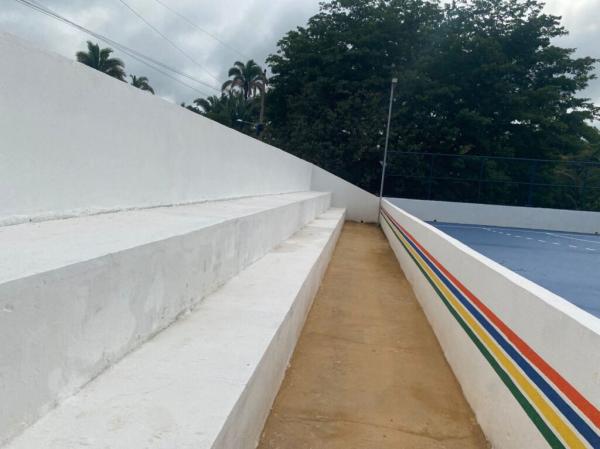Quadra poliesportiva no povoado Bol&iacute;via(Imagem: Ascom Secepi)