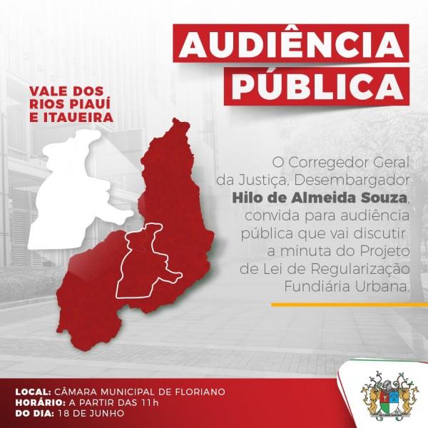 Audiência Pública discutirá Regularização Fundiária em Floriano