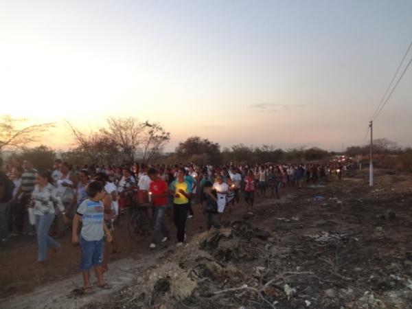 Prociss&atilde;o de encerramento do Festejo de Nossa Sr&ordf; da Guia. (Imagem:FlorianoNews)