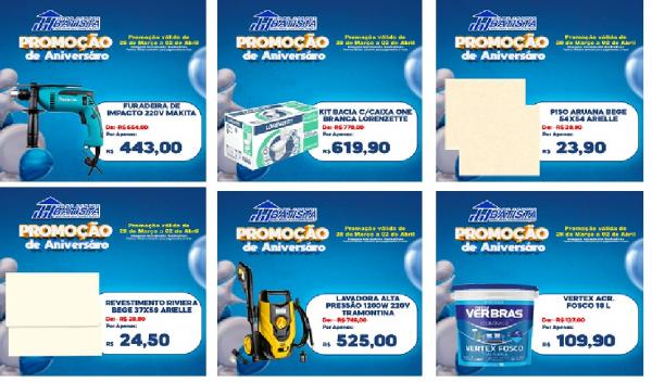 Confira as promo&ccedil;&otilde;es de anivers&aacute;rio do JJ Home Center(Imagem:Divulga&ccedil;&atilde;o)