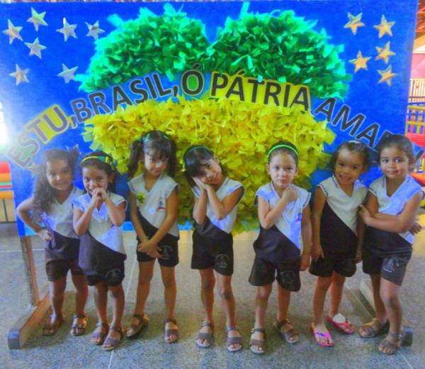 Atividades alusivas &agrave; Semana da P&aacute;tria iniciaram na Escola Pequeno Pr&iacute;ncipe.(Imagem:EPP)