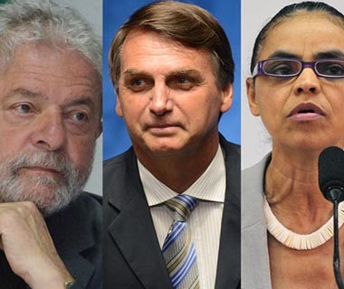 Lula tem 31%, Bolsonaro, 15%, Marina, 10%, aponta pesquisa Datafolha para 2018