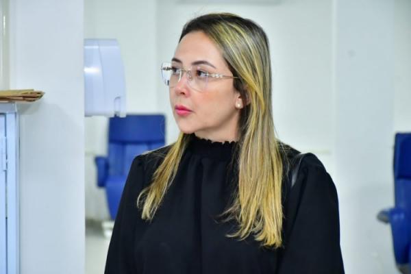 Caroline Reis, secret&aacute;ria de Sa&uacute;de de Floriano.(Imagem:Secom)