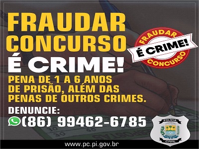 Delegacia geral lança disque denúncia contra fraude em concurso da Polícia Civil