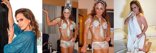 Musa do Carnaval dos anos 90 e 2000, N&uacute;bia Oliiver n&atilde;o pensa em voltar para a Avenida, por enquanto.(Imagem:Reprodu&ccedil;&atilde;o/Instagram)
