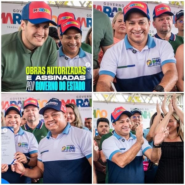 Prefeito Gleydson Resende e vice Ant&ocirc;nio Carlos anunciam novas obras para Bar&atilde;o de Graja&uacute;.(Imagem:Reprodu&ccedil;&atilde;o/Instagram)