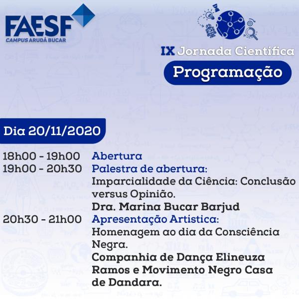 IX Jornada Científica e III Jornada Cultural.(Imagem:Divulgação)