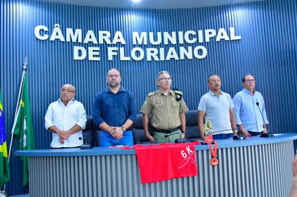 C&acirc;mara de Floriano sedia lan&ccedil;amento da Corrida da Fogueira do 3&ordm; BPM.(Imagem:CMF)