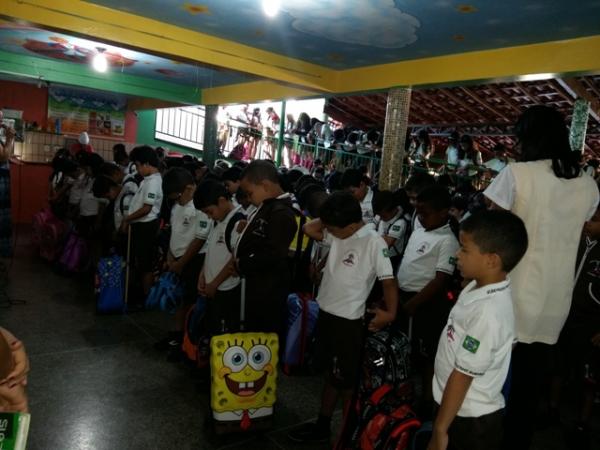Alegria marca o in&iacute;cio das aulas na Escola Pequeno Pr&iacute;ncipe.(Imagem:EPP)