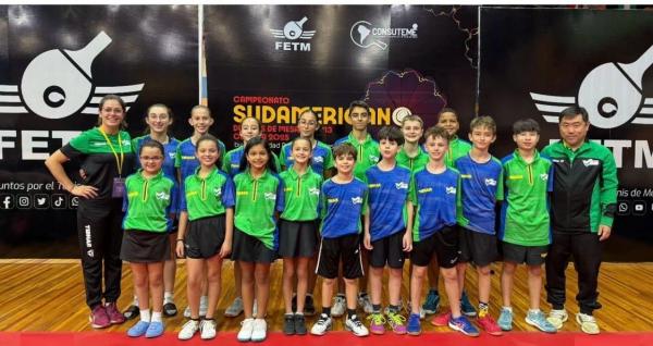 Piauiense conquista três medalhas para o Brasil no Sul-Americano Sub-13 de tênis de mesa.(Imagem:Divulgação)