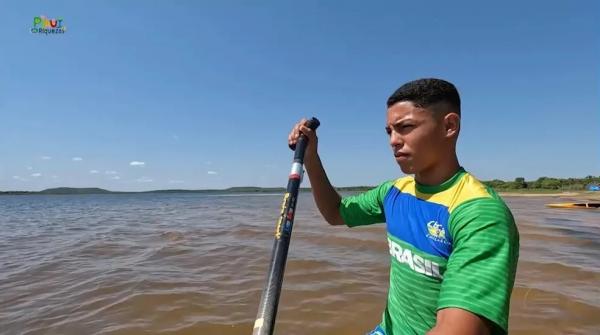 Atleta de canoagem Jo&atilde;o Silva.(Imagem:Reprodu&ccedil;&atilde;o/TV Clube)