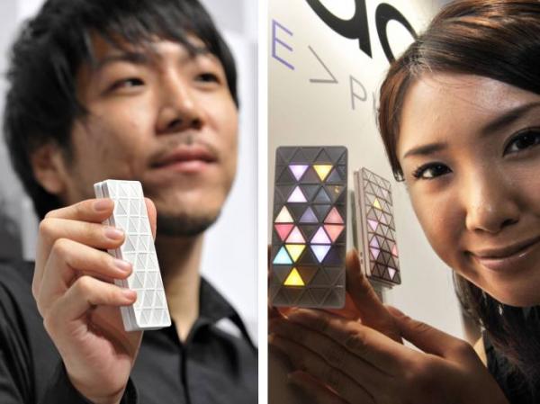 Ainda sem pre&ccedil;o divulgado, o Light Pool chega &agrave;s lojas do Jap&atilde;o at&eacute; o final deste m&ecirc;s. O aparelho foi desenhado por um famoso designer no pa&iacute;s e tem c&acirc;mera de 8 megapixels, foco au(Imagem:AFP)