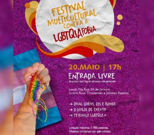  Festival Multicultural contra a LGBTQIAfobia.(Imagem:Divulga&ccedil;&atilde;o )