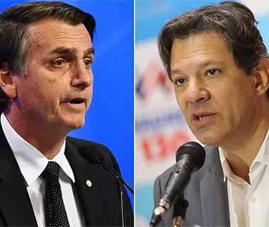 Bolsonaro chega a 32% e Haddad vai a 23%, diz Ibope
