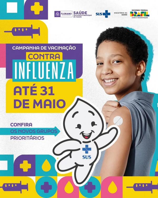 Secretaria Municipal de Sa&uacute;de amplia grupos priorit&aacute;rios para vacina&ccedil;&atilde;o contra a gripe.(Imagem:Divulga&ccedil;&atilde;o)