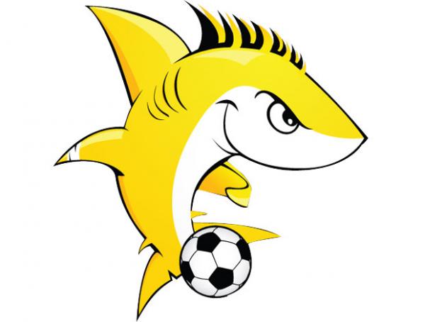 A baleia foi trocada por um tubar&atilde;o com penteado moicano.(Imagem:Divulga&ccedil;&atilde;o / Site Oficial do Santos)